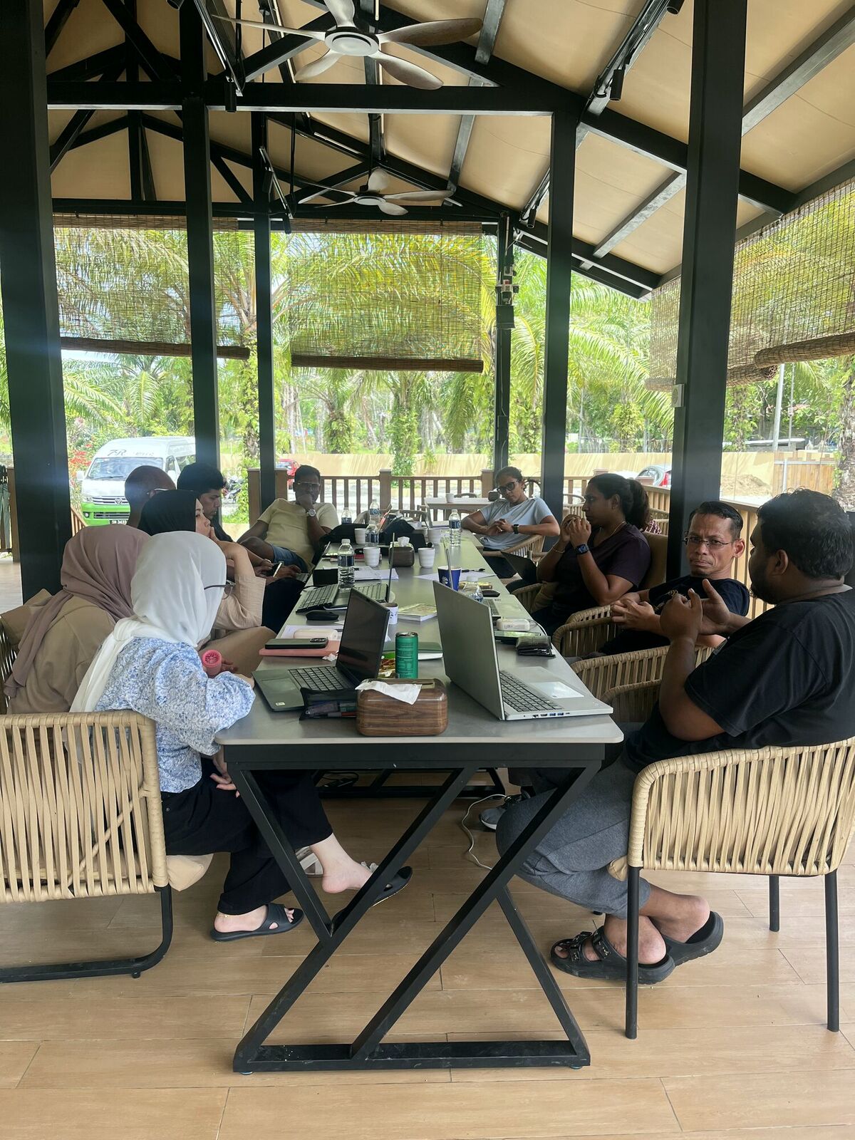 The tribe at a client retreat