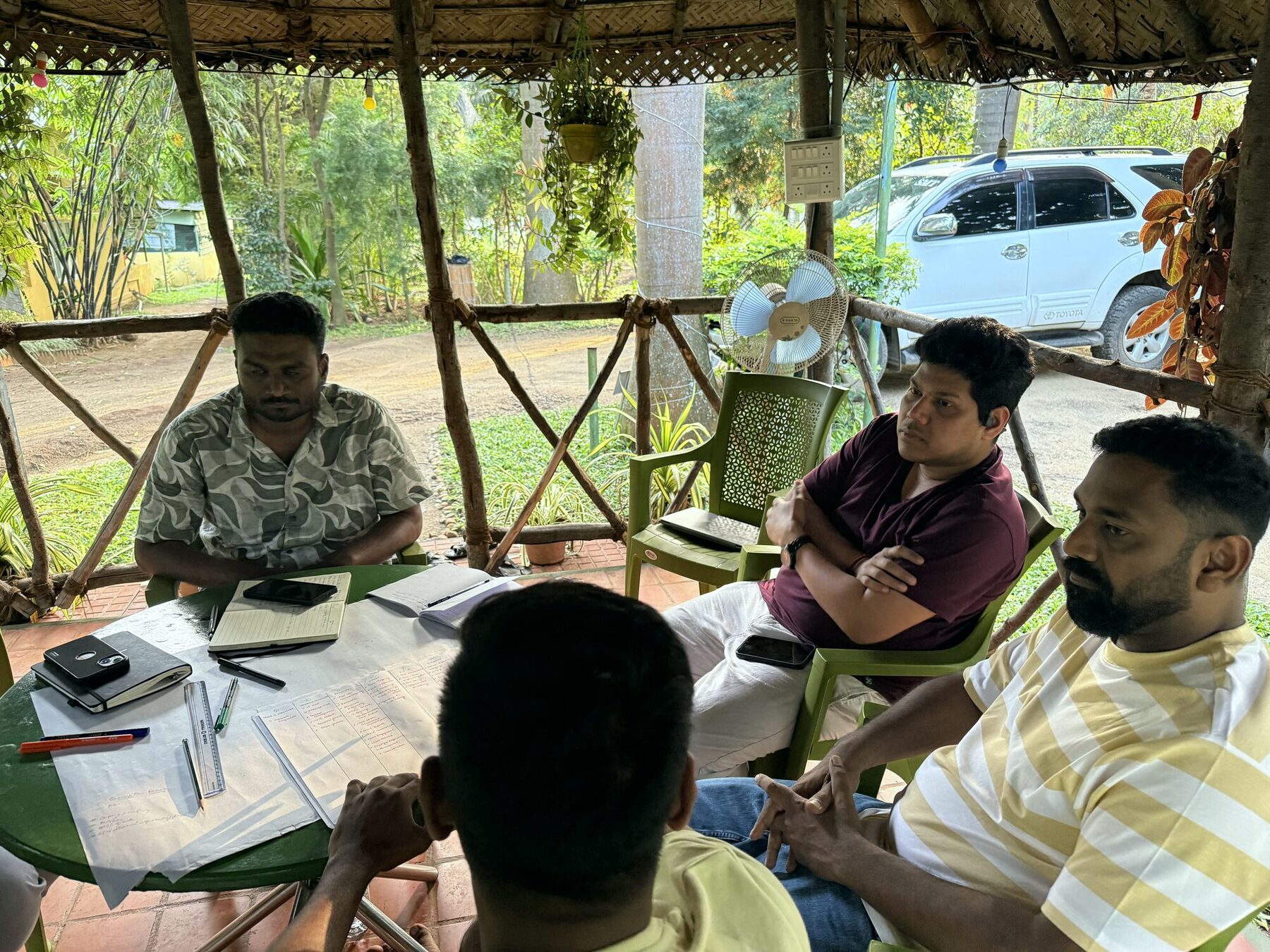 Tribe workation: working from a tropical villa veranda